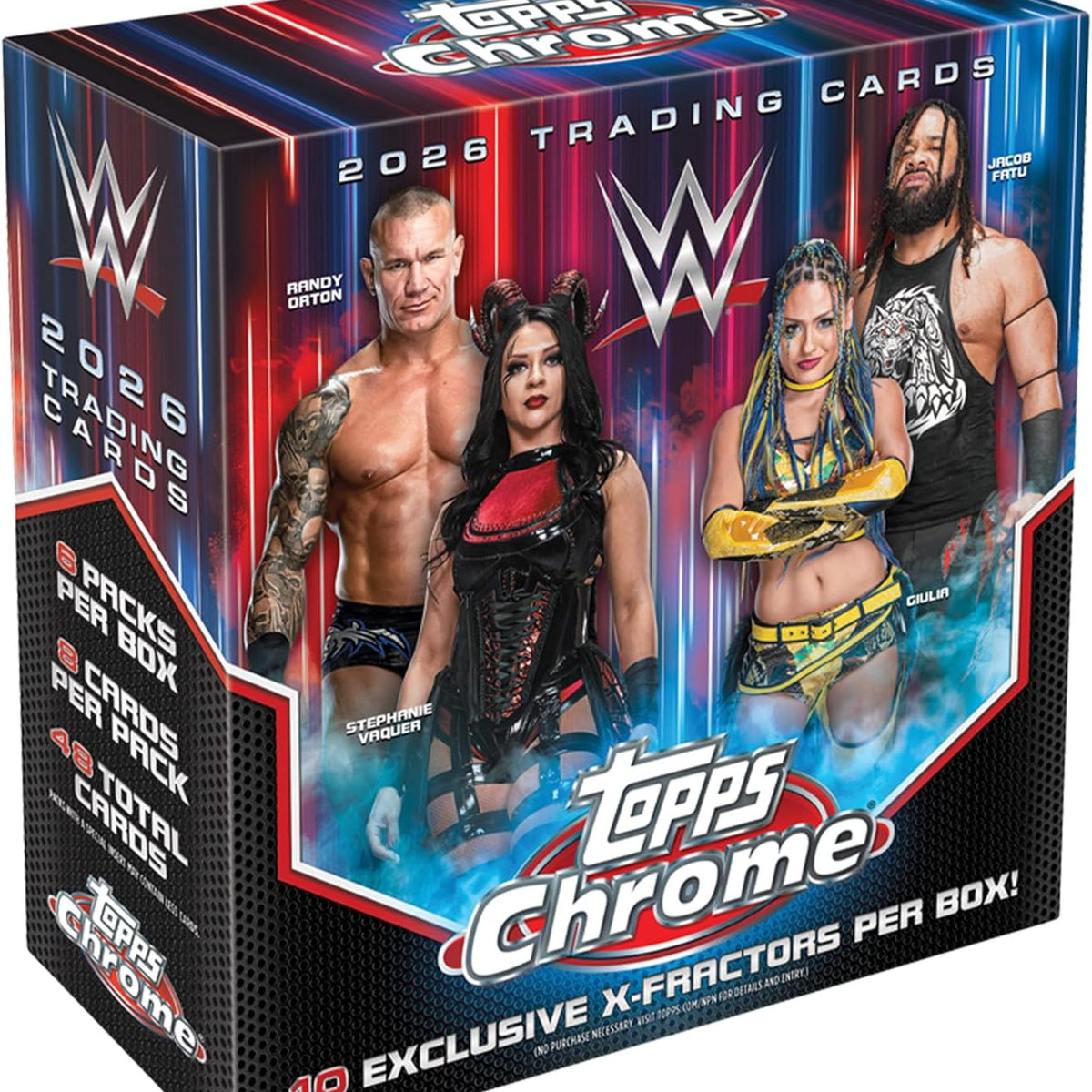 Topps 2026 Chrome WWE Mega Box 6 Packs
