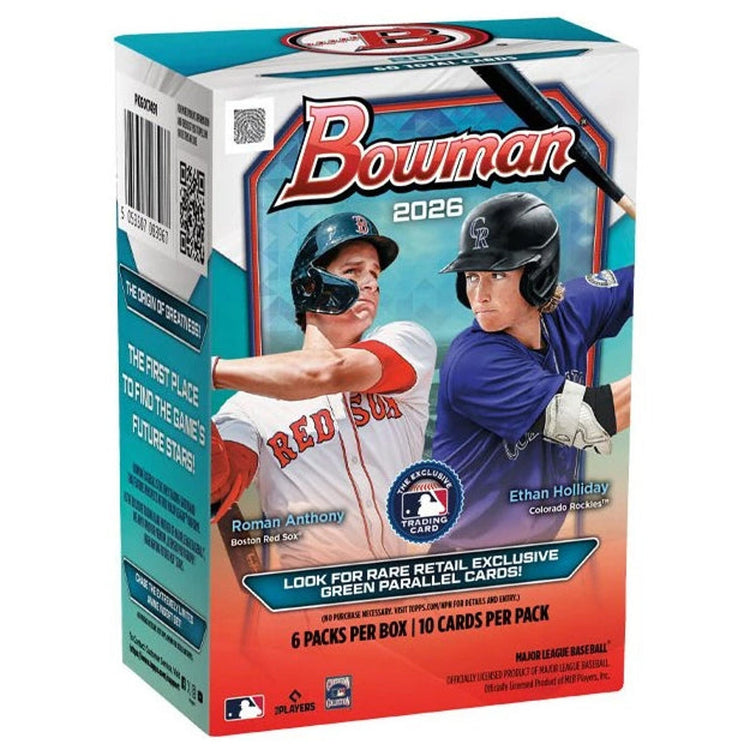Topps 2026 Bowman Baseball Mega Box 6 Packs