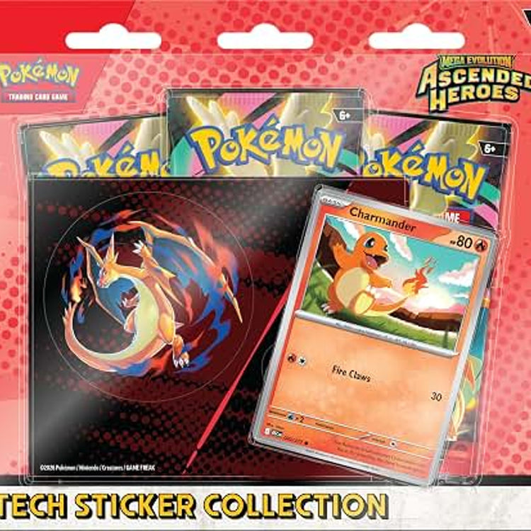 Pokémon Mega Evolution-Ascended Heroes Tech Sticker Collection 3-Pack