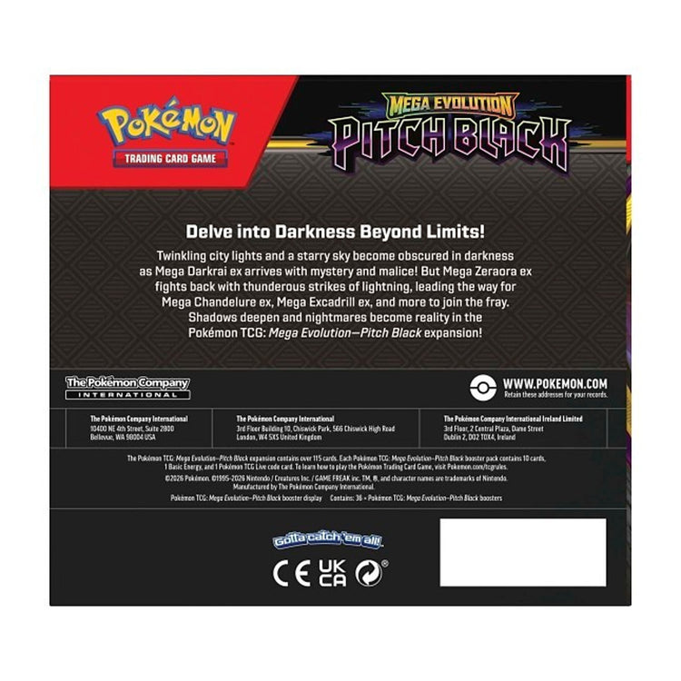 Mega Evolution - Pitch Black Pokémon TCG Evoluzione Presentation Box Booster