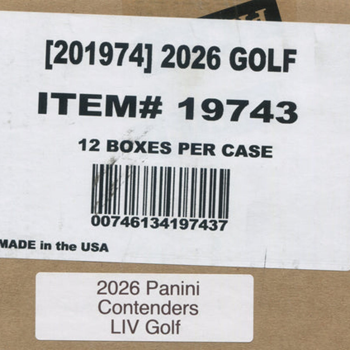 Panini 2026 Contenders LIV Golf Hobby Box