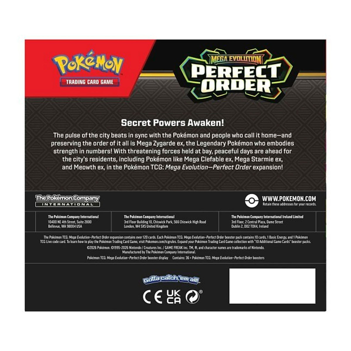 Pokémon Tcg Mega Evolution Perfect Order Booster Box 36 Packs