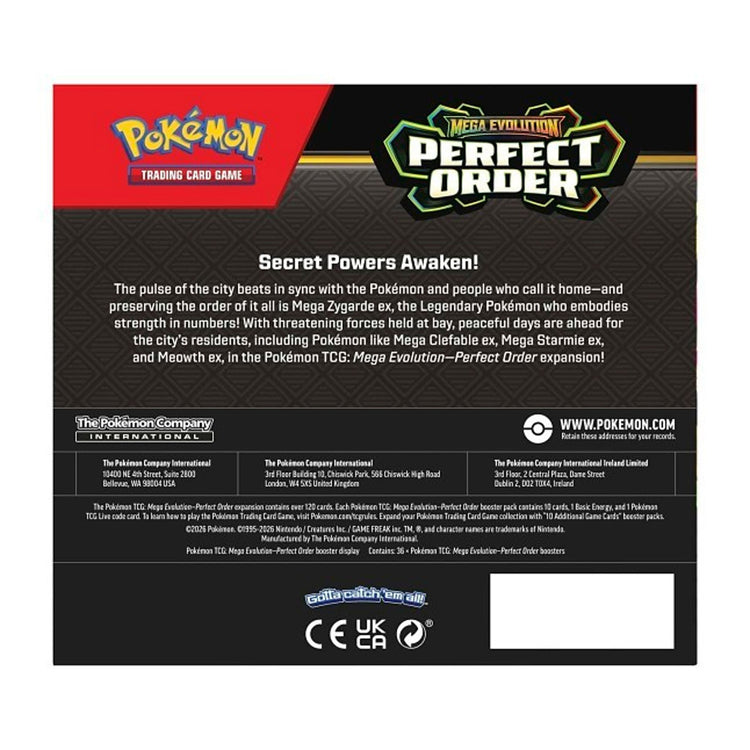 Pokémon Tcg Mega Evolution Perfect Order Booster Box 36 Packs