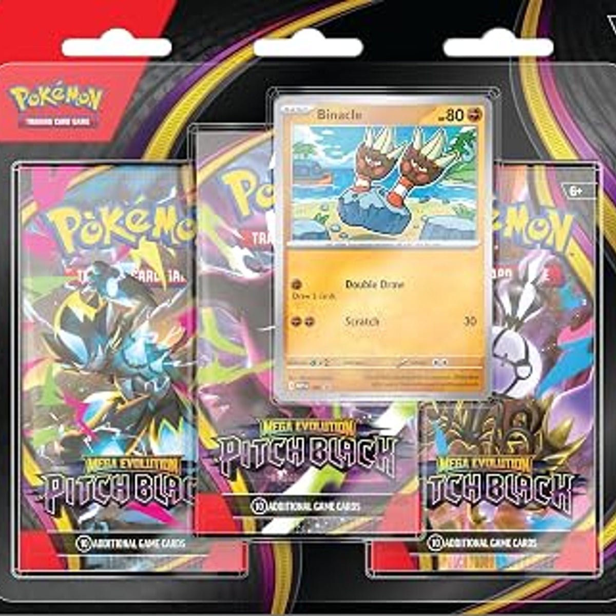 The Pokémon Company International Pokémon TCG Mega Evolution Pitch Black Triple Pack 3 Booster Packs