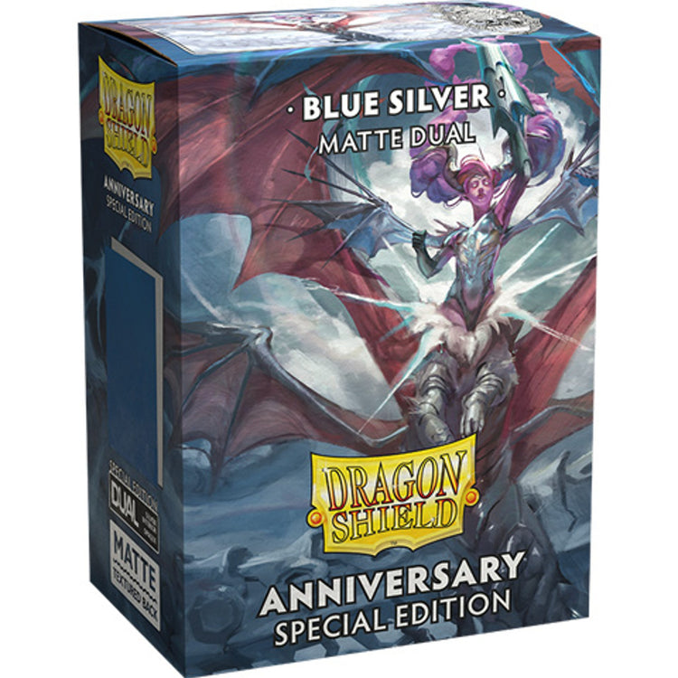 Arcane Tinmen Dragon Shield Matte Blue/Silver Special Edition Card Sleeves