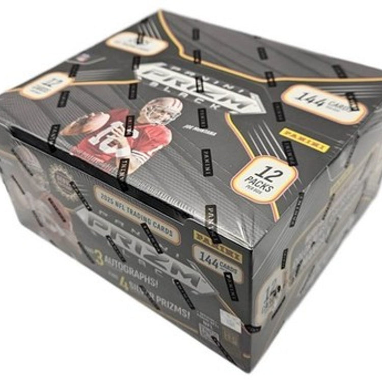 Panini 2025 Prizm Black Football Hobby Box 12 Packs