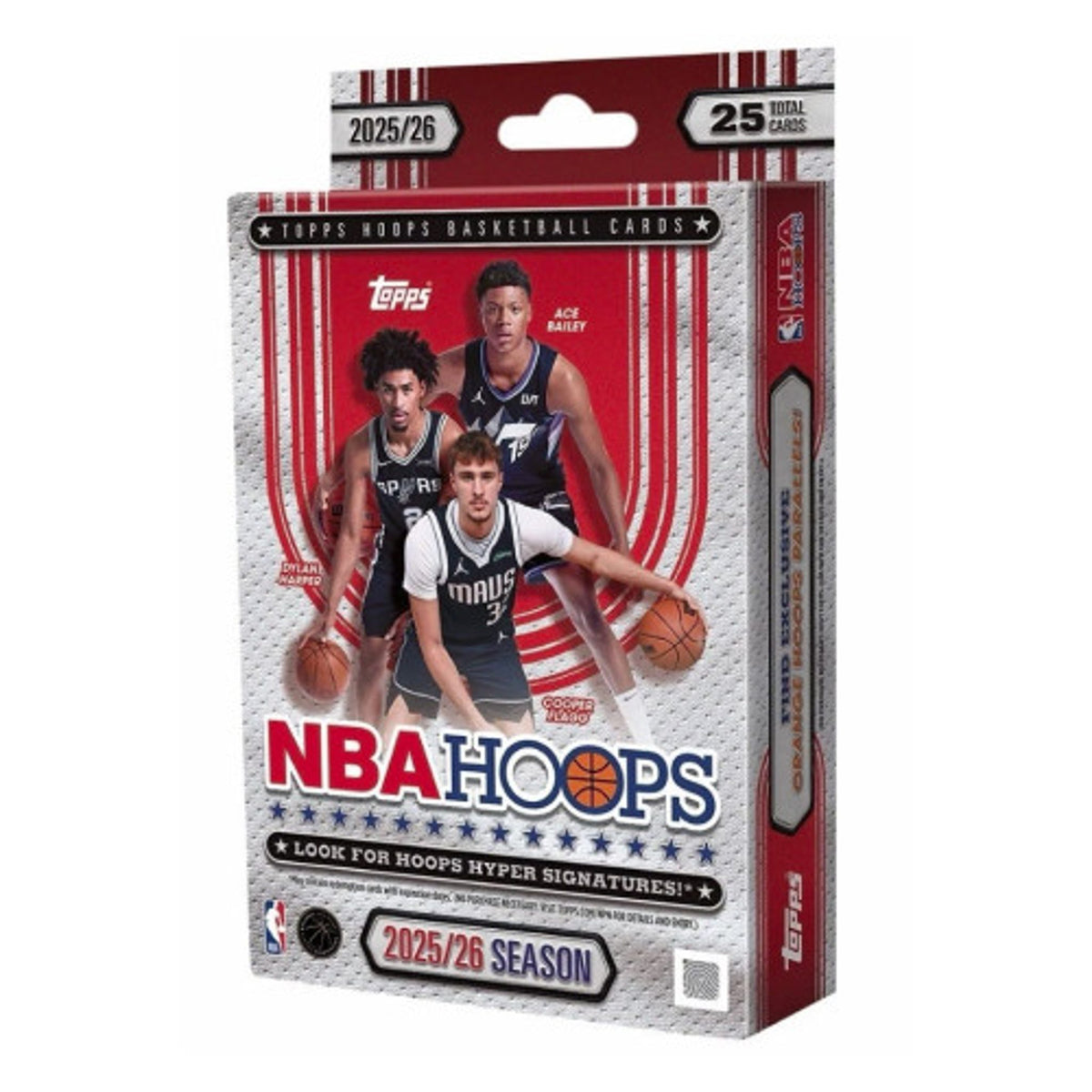 Topps 2025/26 Hoops Basketball Hanger Trading Card Box Hyper Signatures