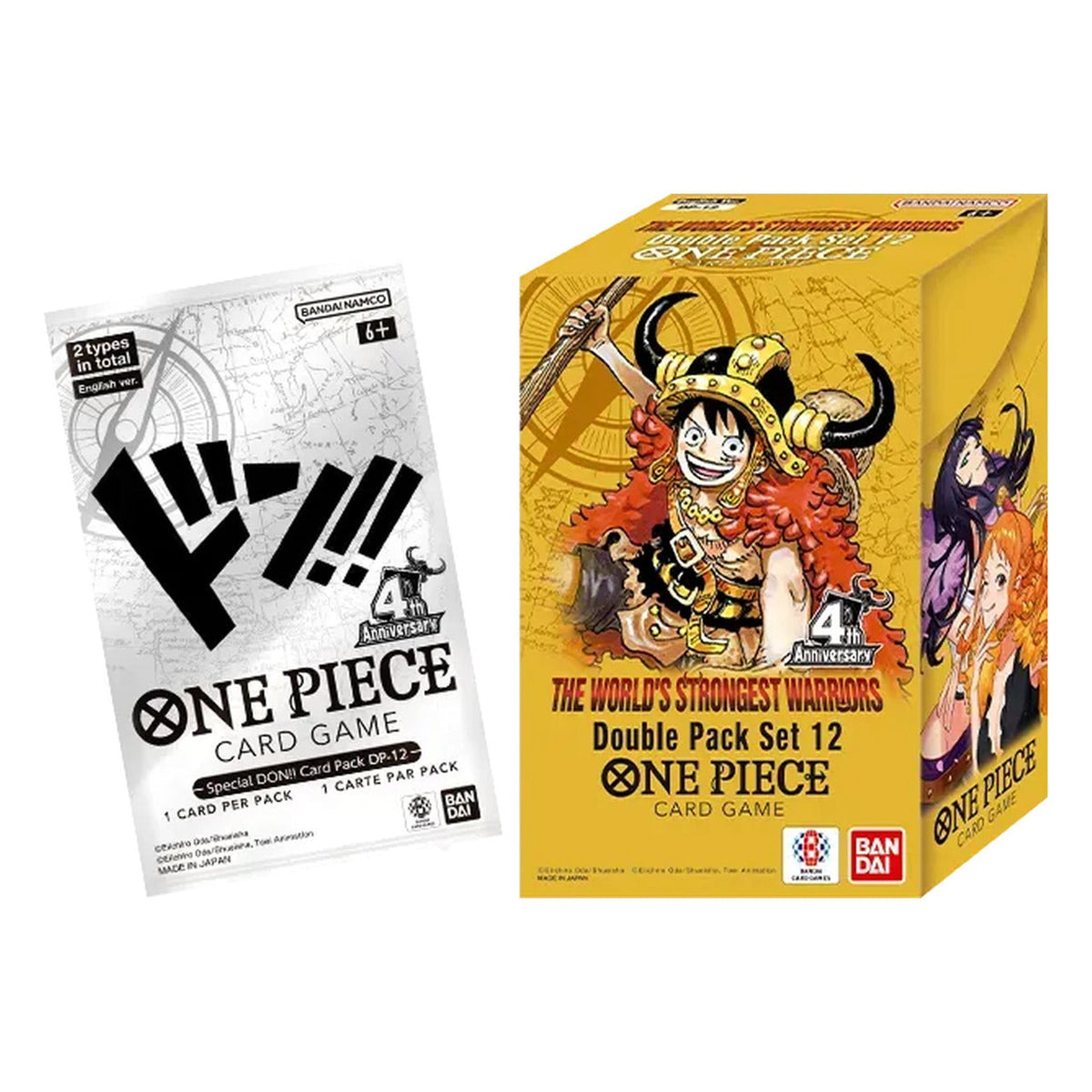 One Piece Card Game Double Pack Set DP-12 2 Booster Packs