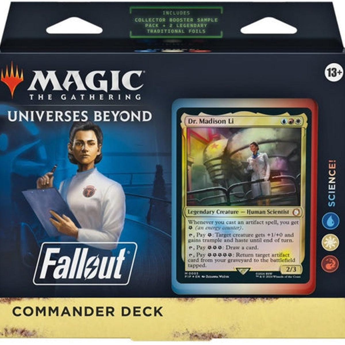 Asmodee Magic the Gathering Universes Beyond Fallout Commander Deck Science