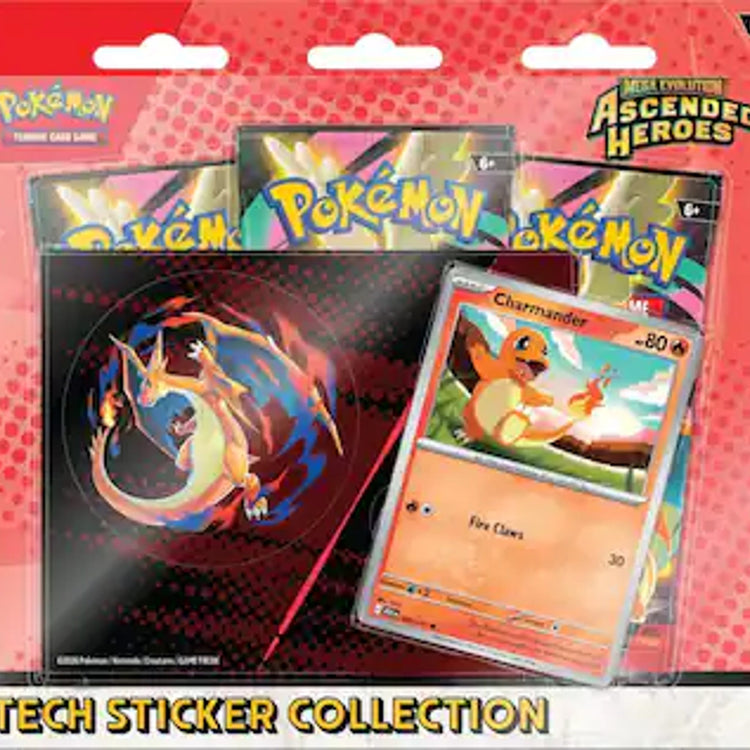 Pokémon Mega Evolution-Ascended Heroes Tech Sticker Collection 3-Pack