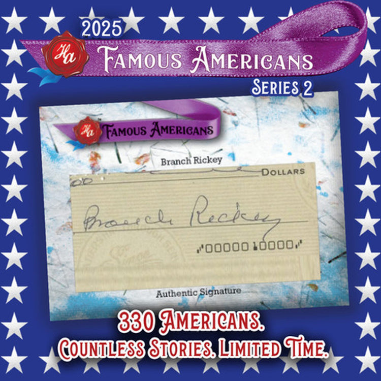 2025 Historic Autographs Famous Americans Series 2 Hobby Box