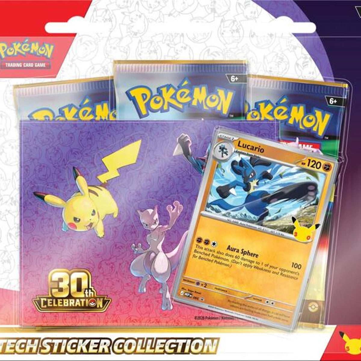Pokémon Tcg 30th Celebration Tech Sticker Collection Random