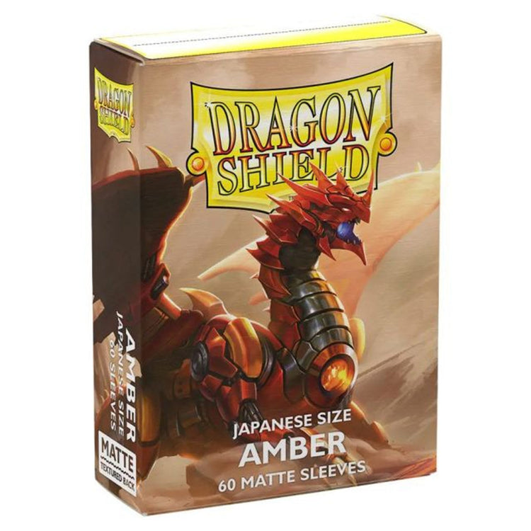 Arcane Tinmen Dragon Shield Matte Amber Japanese Size Card Sleeves 60 CT